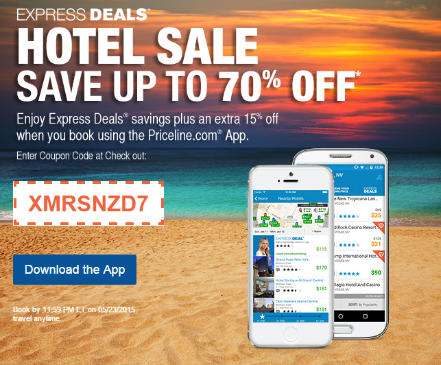 New Priceline Express Deals/Name Your Own Price Hotel Coupons