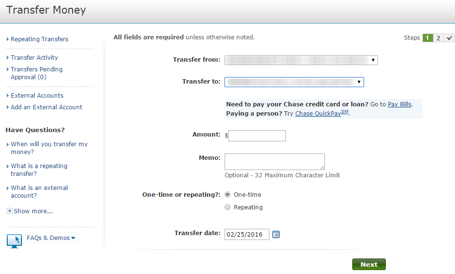 how to do bank wire transfer chase