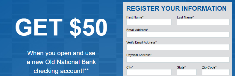 Old National Bank $50 Bonus