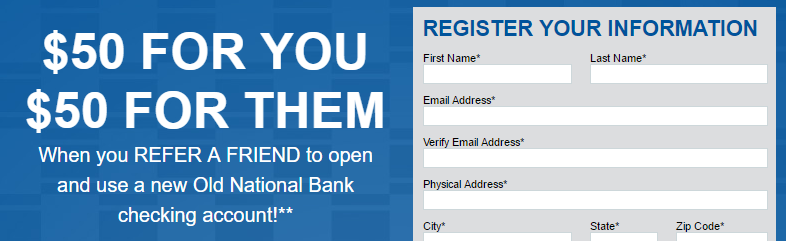 Old National Bank $500 Bonus