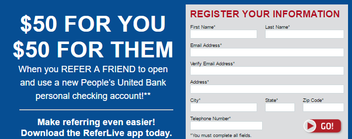 Peoples United Bank $500 Bonus