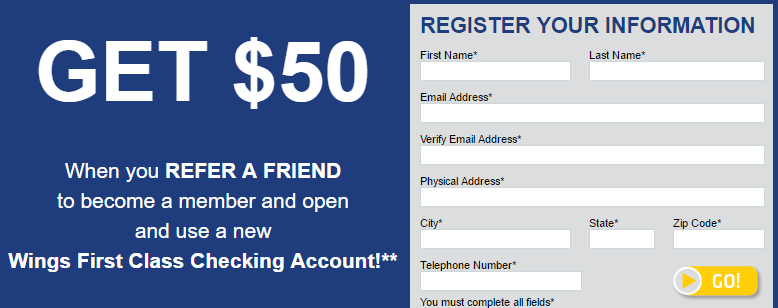 Wings Financial Referral Bonuses