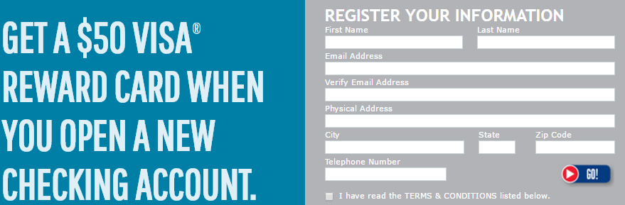 First Tennessee Bank $50 Visa Bonus