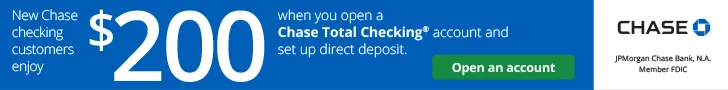 Chase Total Checking $200 Bonus