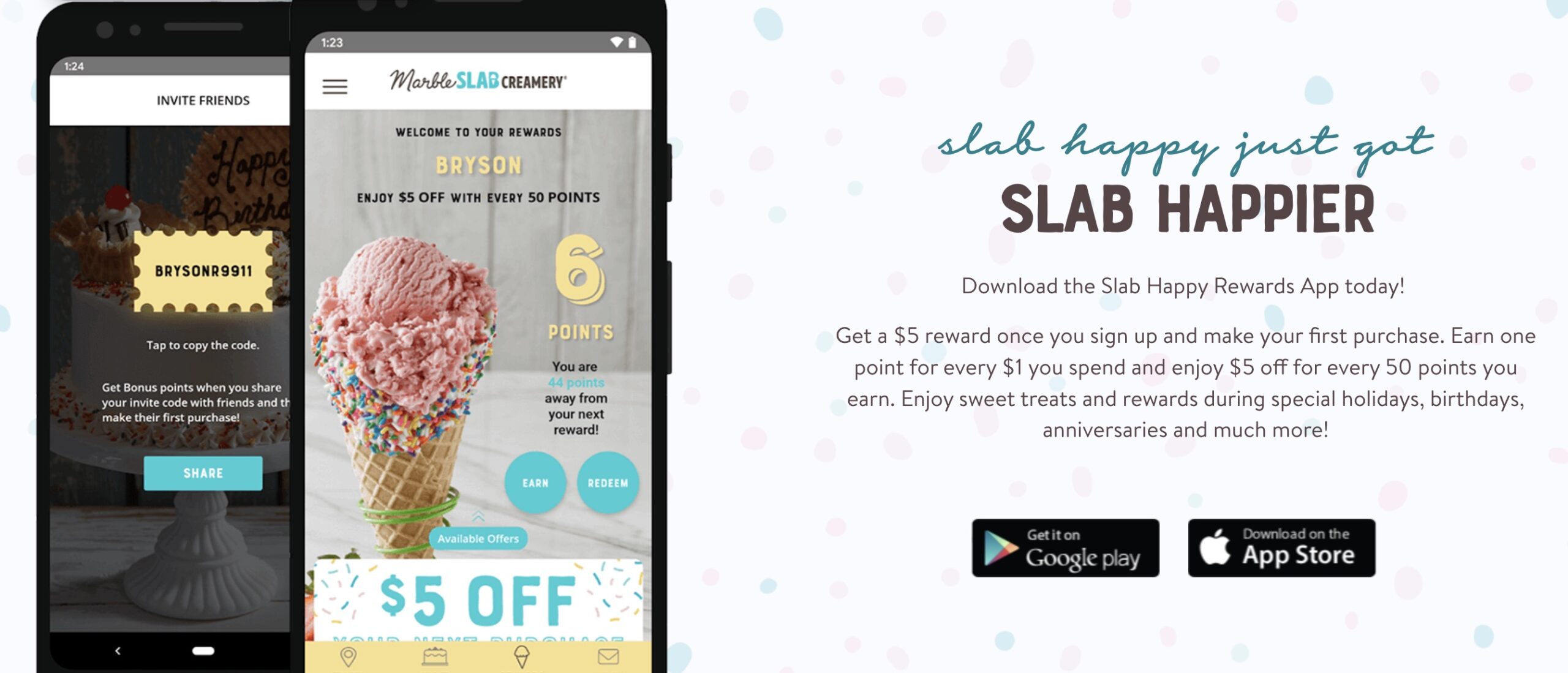 Food Freebie Marble Slab Creamery Offers 5 Reward and Special Treats